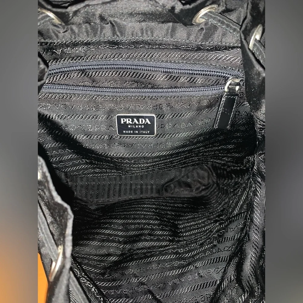 SOLD ❌❌❌❗️🖤🖤🖤PRADA Blk Nylon Classic 
Medium Backpack🖤🖤🖤 - Picture 12 of 16
